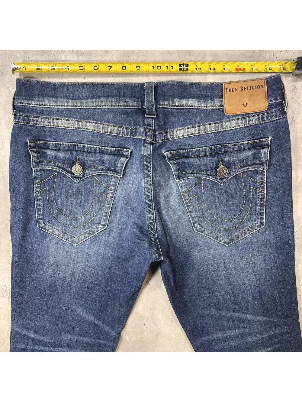Y2K True Religion Grunge Ricky Relaxed Straight Denim Jeans